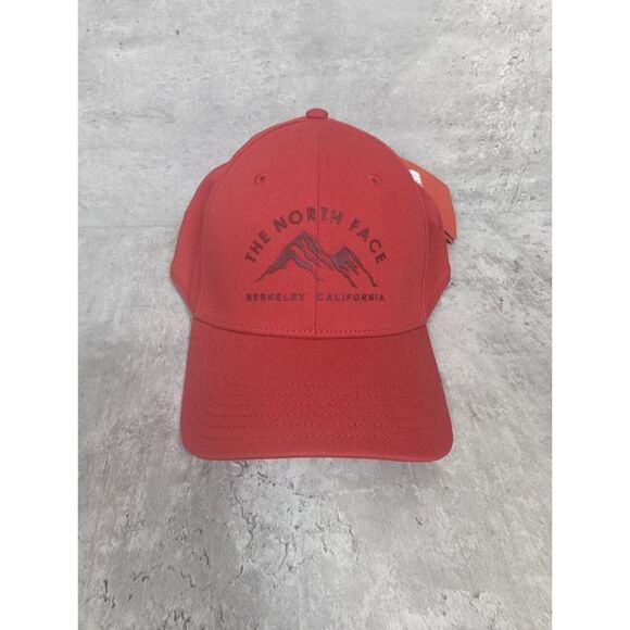 NWT The North Face Berkeley California RED Trucker Snapback Hat Cap Mens New - Picture 1 of 7